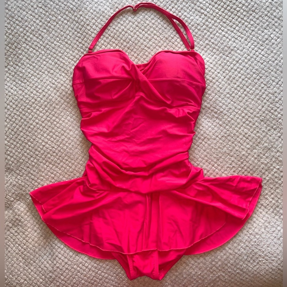 hot pink swim dress